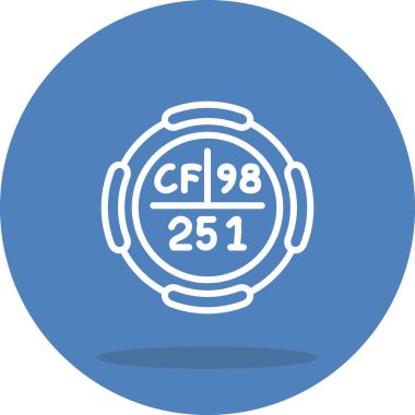 Kaliforniya sembolü, periyodik tablonun kimyasal elementi, vektör simgesi