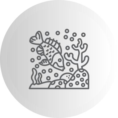 Kaya balığı web simgesi vektör illüstrasyonu