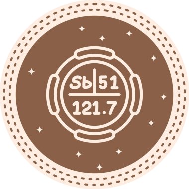 Antimon Kimyasal Element Basit Simge, Vektör