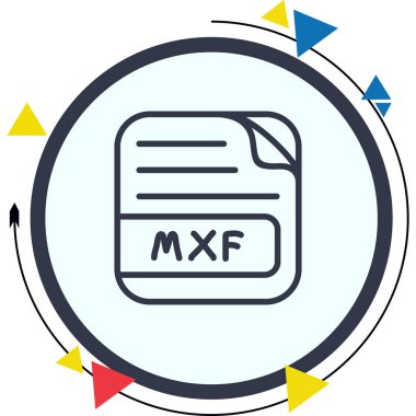 MXF Dosyası Yenilikçi Düz Ürün Tasarım Sembolü