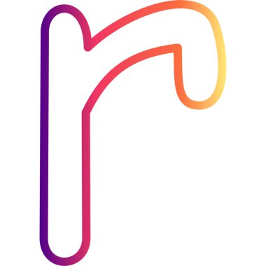 Küçük Harf R web simgesi vektör illüstrasyonu