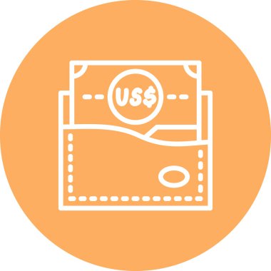 wallet icon, vector illustration simple design
