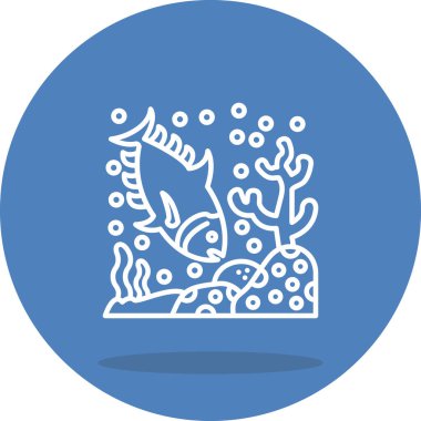 Ton balığı simgesinin vektör illüstrasyonu