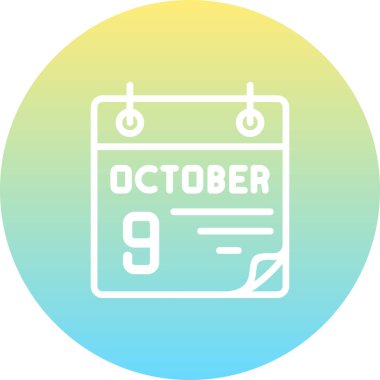 9 Ekim Yaratıcı Minimum Vektör Sanatı