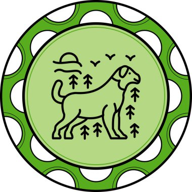 Köpek vektör simgesi, modern basit illüstrasyon