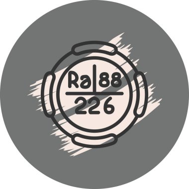 Radyum Web simgesi vektör çizimi