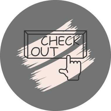 Parmak Tıklatma Tuşu Dengeli Düz Modern Tasarım Elementi