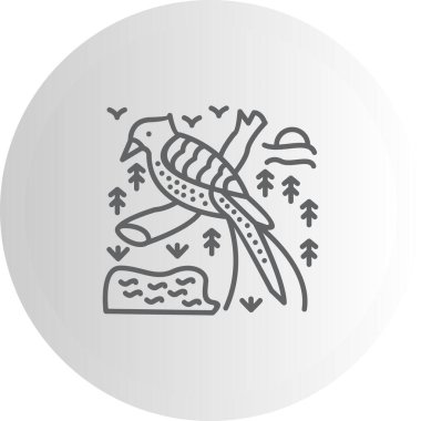 Quetzal simge vektör illüstrasyon tasarımı