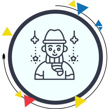 erkek avatar simgesi, vektör illüstrasyonu basit tasarım