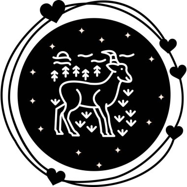 Antilop web simgesinin vektör illüstrasyonu