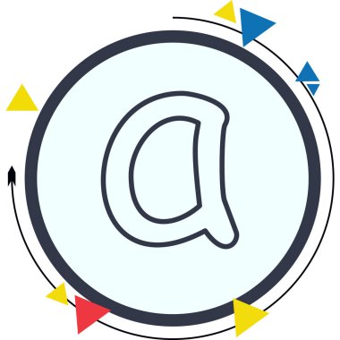 Küçük Harf A Web simgesi vektör illüstrasyonu