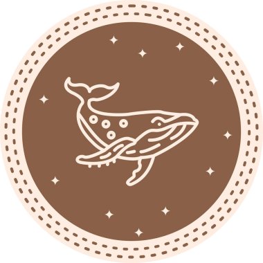Whale web icon vector illustration