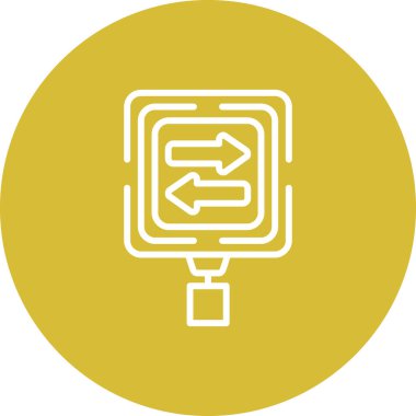 Two Way Traffic Elegant Professional Flat Graphic Symbol