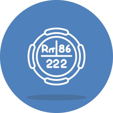 Radon Kimyasal Element Basit Simge, Vektör