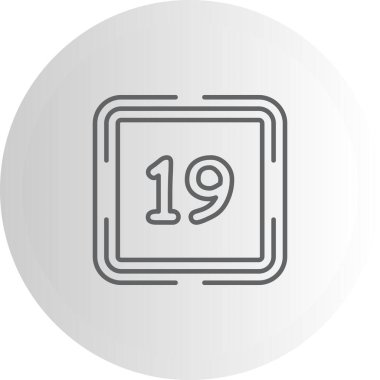 19 numaralı web sayfası simgesi. 19 numaralı düğme.