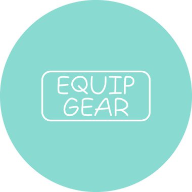 Equip Gear Web simgesi vektör illüstrasyonuName