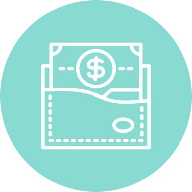 wallet icon, vector illustration simple design