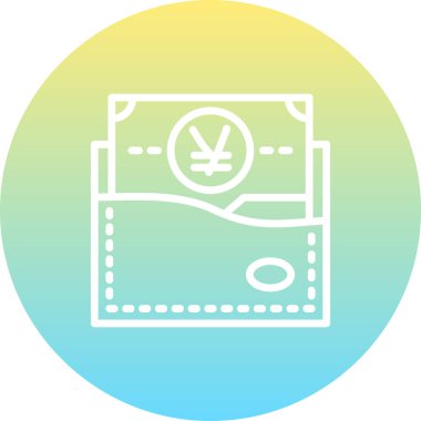 wallet icon, vector illustration simple design