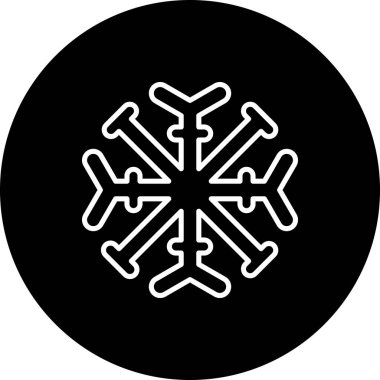 Kış uygulamaları için geometrik kar tanesi simgesini özetle