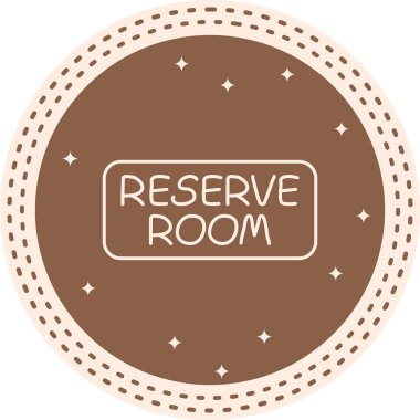 Rezerv Odası Web simgesi vektör çizimi