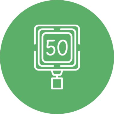 Hız sınırı web simgesi vektör illüstrasyonuName