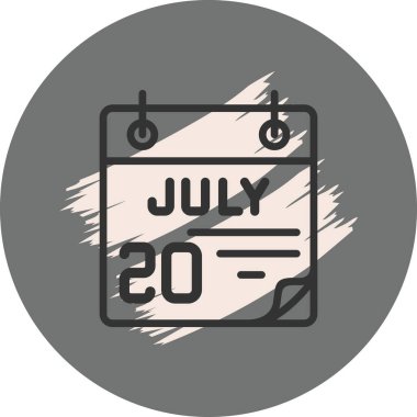 20 Temmuz Yaratıcı Minimum Vektör Sanatı