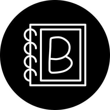 Büyük harf B web simgesi vektör illüstrasyonu