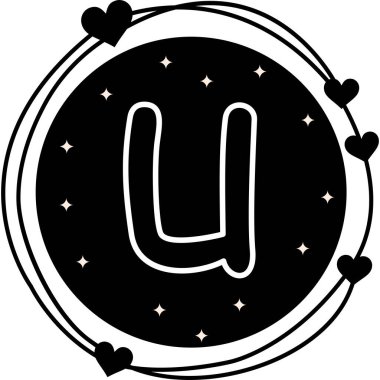 Küçük Harf U web simgesi vektör illüstrasyonu