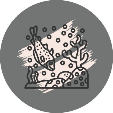 Pollock web simgesi vektör illüstrasyonu