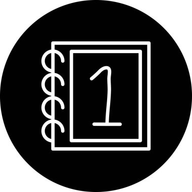 Bir spiral kitap kapağında bir numara