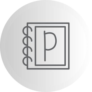 Küçük Harf P Ayrı Modern Temiz Sanat Özelliği