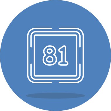 Seksen bir web simgesi vektör illüstrasyonu