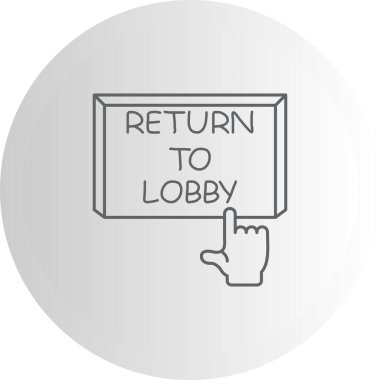 Lobi İnce Düğme Stili İşlevsel Web Arayüzü Elementine Dön