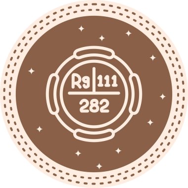 Roentgenium sembolü, periyodik tablonun kimyasal elementi, vektör simgesi