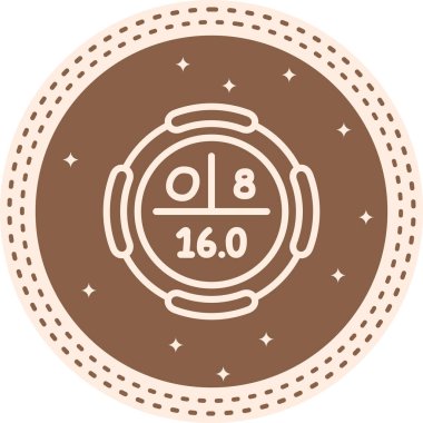 Oksijen sembolü, periyodik tablonun kimyasal elementi, vektör simgesi