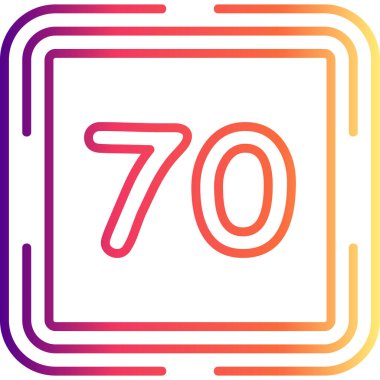 Yetmiş Satır Web simgesi vektör illüstrasyonu