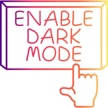 Koyu Kip Parmak Tuşu Gelişmiş Yaratıcı Arayüz Grafiksel Şeklini Etkinleştir