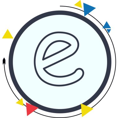 Küçük Harf E Yüksek Çözünürlüklü Dinamik Tasarım Düzeni