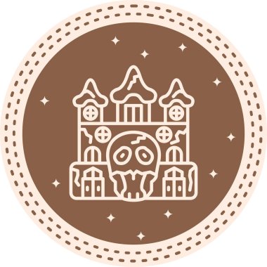 Lanetli Kale Motifli Markalaştırma Vektörü Özelliği