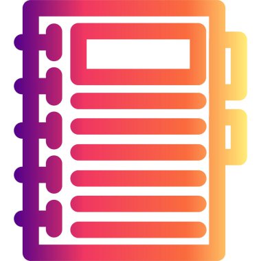 Notebook Line Icon Isolated on White Background