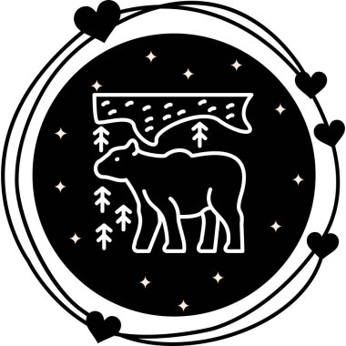 Karikatür Kutup Ayısı Simgesi. Uygulamalar için logo veya web sayfası