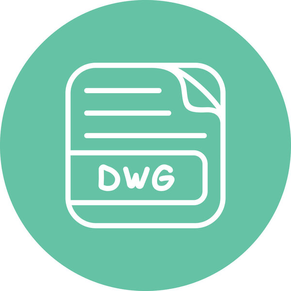Illustration of dwg File with Line and Circle