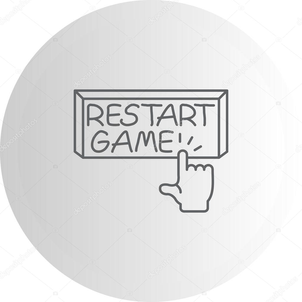 Restart Game web icon vector illustration