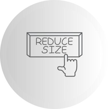 Boyut Web ikonu vektör resimlemesini Azalt