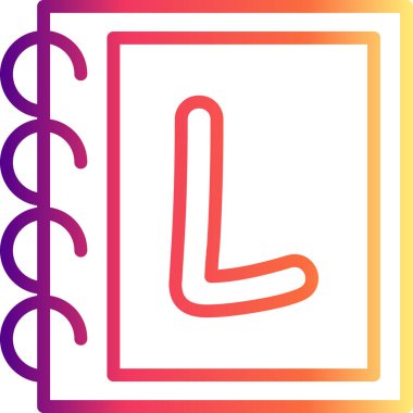 Büyük harf L Parlak Modern Yaratıcı Sanat Düzeni