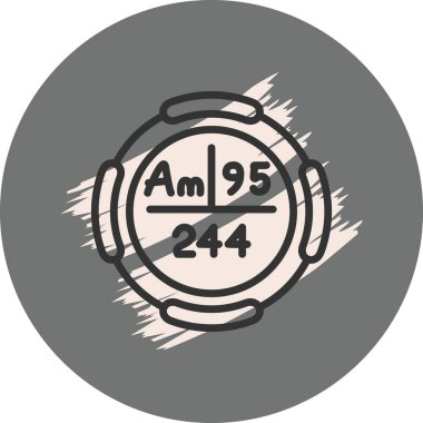 Amerika sembolü, periyodik tablonun kimyasal elementi, vektör simgesi