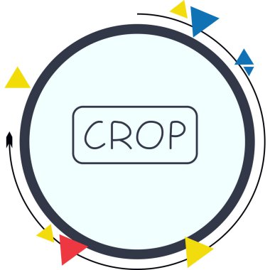 Kırpma web simgesi vektör illüstrasyonu