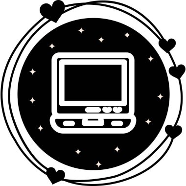 dizüstü bilgisayar simgesi, vektör illüstrasyonu basit tasarım