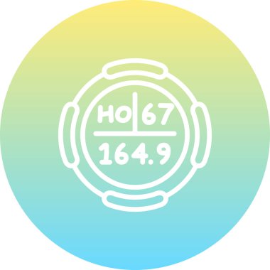 Holmiyum sembolü, periyodik tablonun kimyasal elementi, vektör simgesi