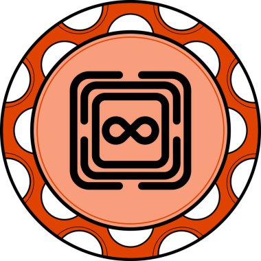 Sonsuz Yüksek Çözünürlüklü Düz Tasarım Sembolü